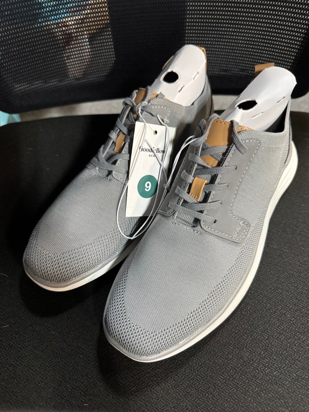 NWT - Goodfellow & Co Zeke Gray Casual Memory Foam Sneakers - Size 9